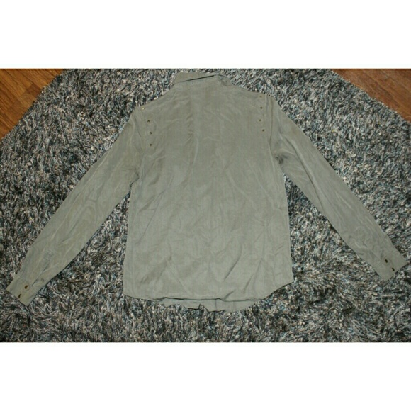 Forever 21 Studded Green Button Up XS - Picture 6 of 8